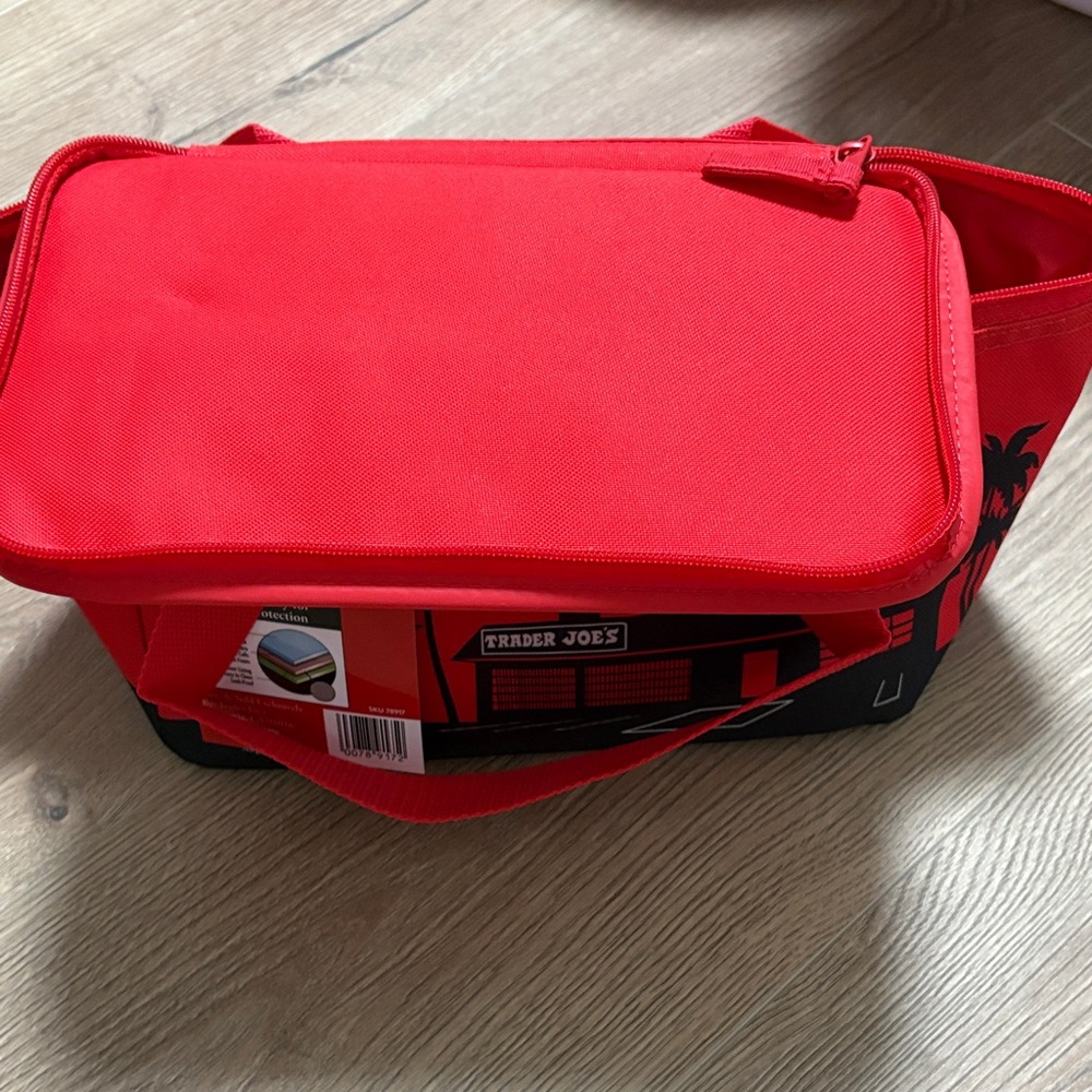 Trader Joe's Red Insulated Travel Tote